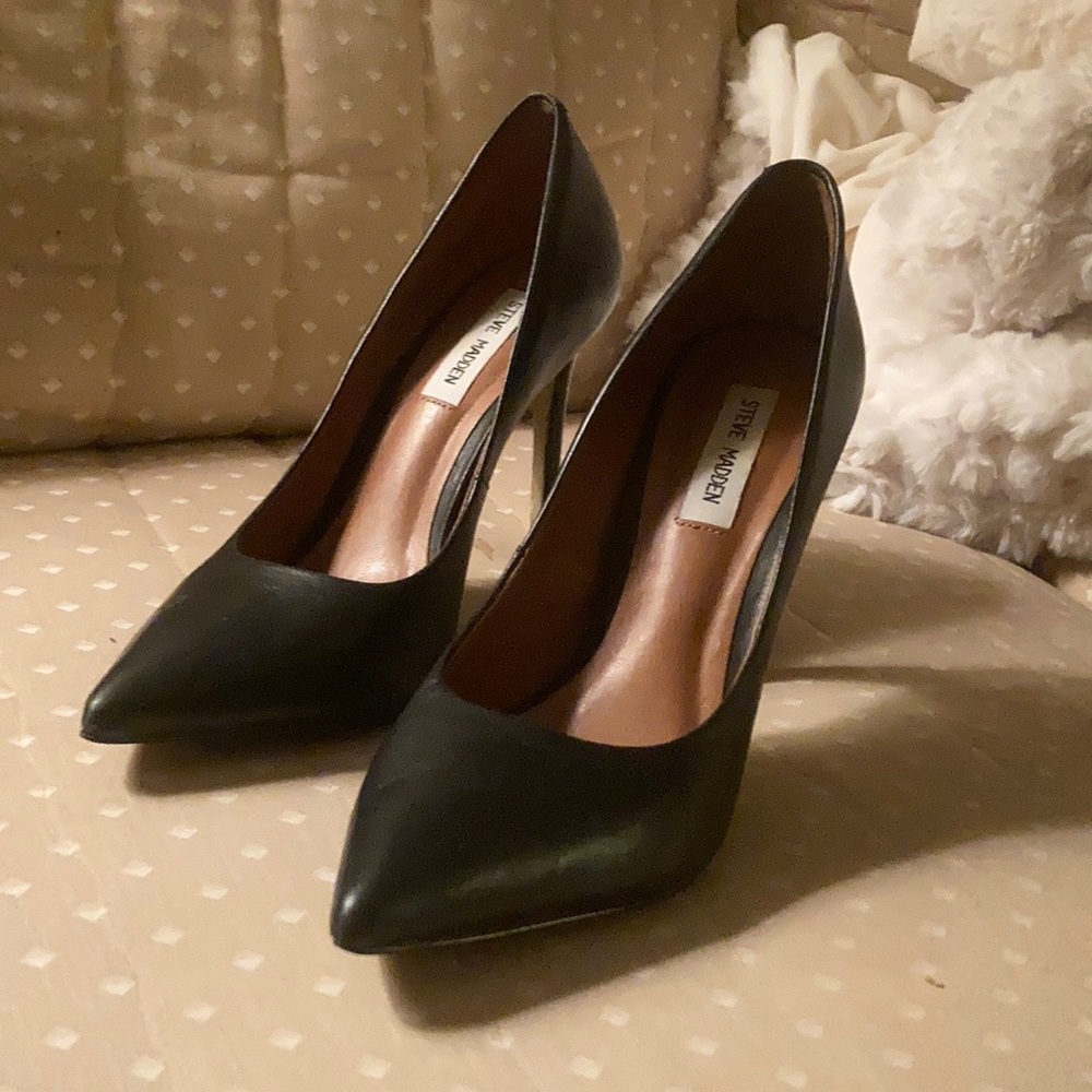 Pointed Toe Leather Stiletto Heels Pronto 2